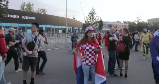 Fotbaloví fanoušci Chorvatska — Stock video