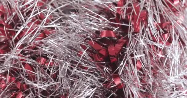 Bokeh Noel tinsel — Stok video