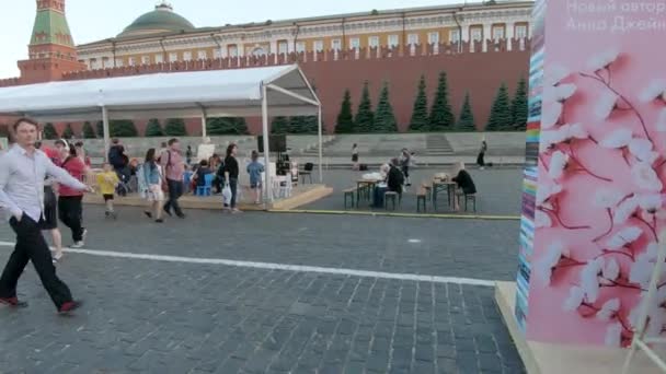 Festival do Livro na Praça Vermelha — Vídeo de Stock