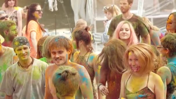 Festival dei Colori di Holi — Video Stock