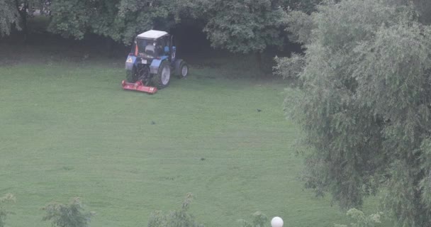 草坪割草拖拉机 — 图库视频影像
