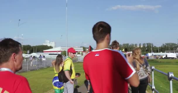 Fans sepak bola dari Serbia — Stok Video