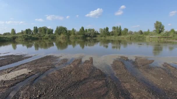 Озера технічні відходи — стокове відео