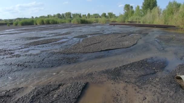 Попіл і шлаки Теплові електростанції — стокове відео