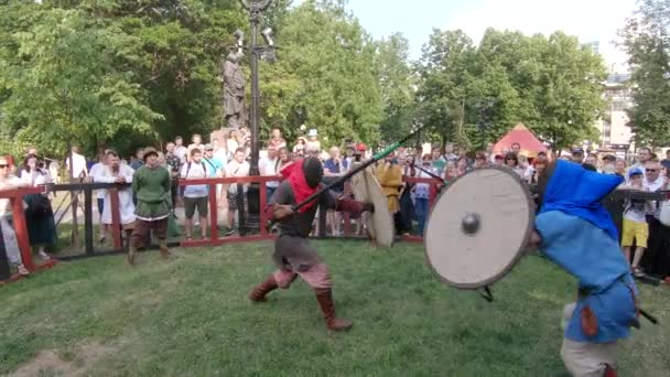 Tournament spears Rusich — Stock Video