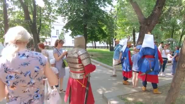 Tabăra de ieniceri și războinici — Videoclip de stoc