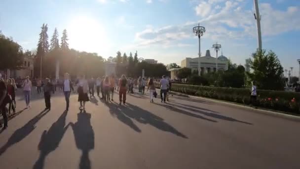 Pessoas no parque VDNH — Vídeo de Stock