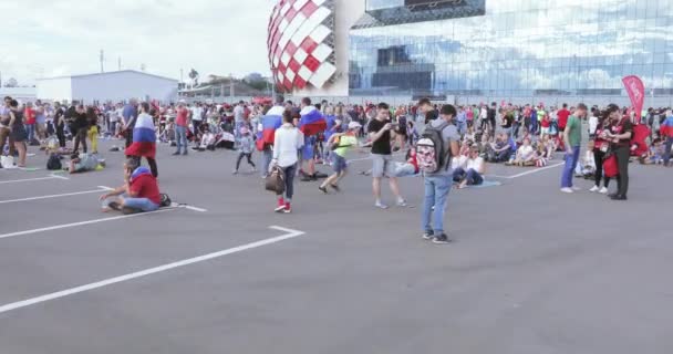 Festiwal fani FIFA na Spartak Stadium — Wideo stockowe