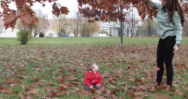 Maman lâches feuilles — Video