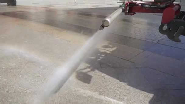 Pavement washing machine — Stock Video