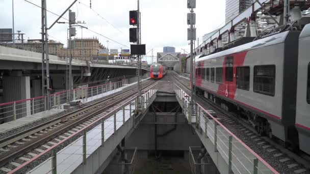 Estación de metro MCC Delovoy Tsentr — Vídeos de Stock