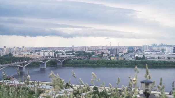 Widok na most Kanavinsky — Wideo stockowe