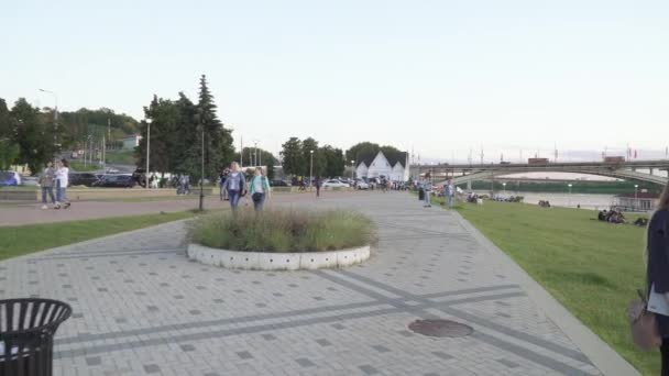 Nizhny Novgorod embankment — Stock Video