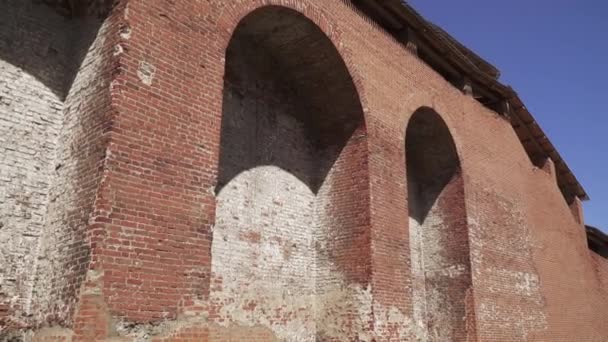 Vista da parede do Novgorod Kremlin — Vídeo de Stock
