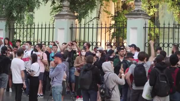 Rassemblement à l'ambassade de la République du Bélarus — Video
