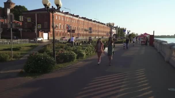 Nizhny Novgorod terraplén — Vídeo de stock