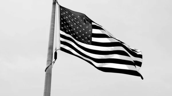 Bandeira Dos Estados Unidos América Acenando Visão Baixo Ângulo Eua — Fotografia de Stock