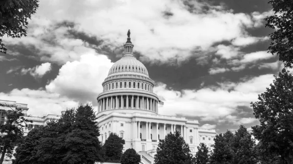 United States Capitol Capitol Building West Fronten Låg Vinkel Mot — Stockfoto