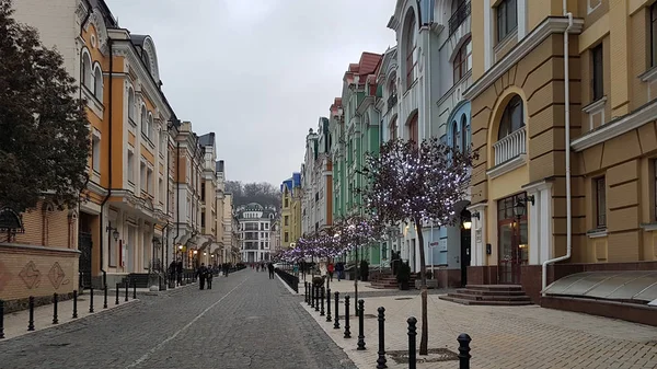 Vozdvyzhenka Street Kyiv Podil Distriktet — Stockfoto