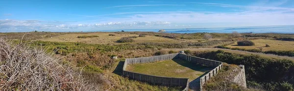 Antigua Artillería Defensa Fort Hoedic Isla Bretagne Hoedic —  Fotos de Stock