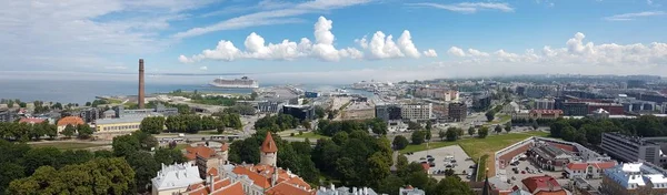 Panoramiczny Widok Tallinn Estonia — Zdjęcie stockowe