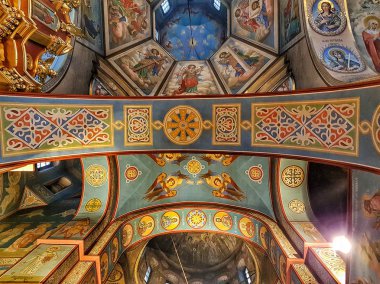 St. Michael'ın katedral tavan iç boya eski Kiev Rus tarzı ile 