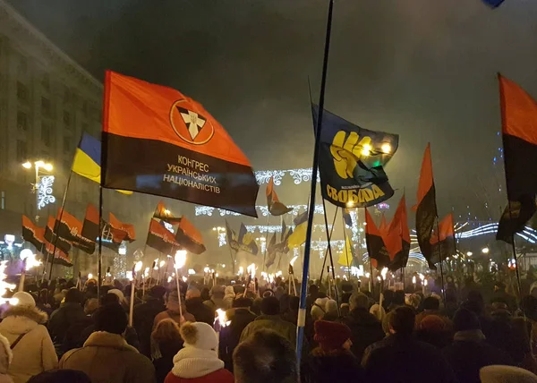 Marzo Stepan Bandera Kiev Ucraina Gennaio 2019 — Foto Stock