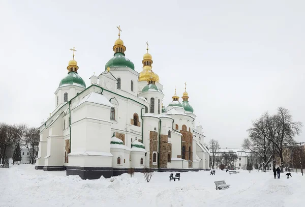 Cathédrale Sainte Sophie Kiev Hiver — Photo