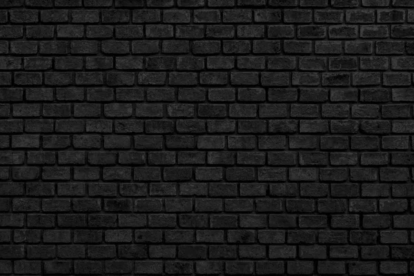 Dark grey black brick wall  texture background — Stock Photo, Image