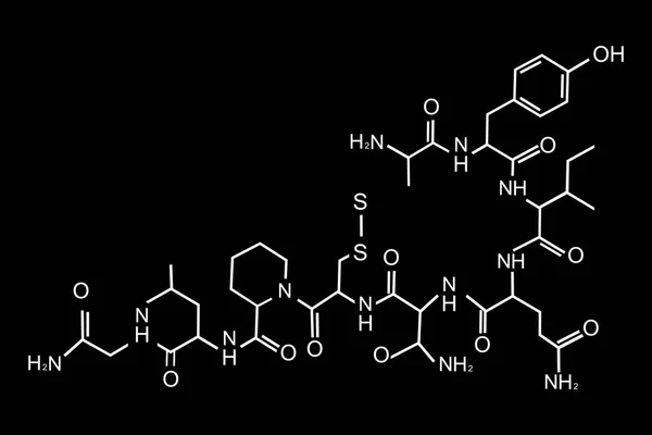 Formula chimica costituita da anelli di benzene, esagono. Illustrazione vettoriale — Vettoriale Stock