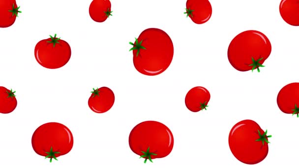 Fondo con tomates que caen — Vídeos de Stock
