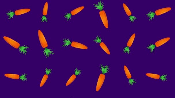 Fond avec des carottes tombantes — Video