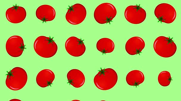 Contexte avec des tomates tombées — Video