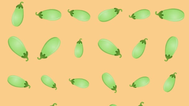 Nahtloses Muster mit Zucchini — Stockvideo