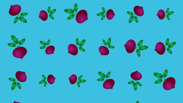 Background with falling beets — Stock Video