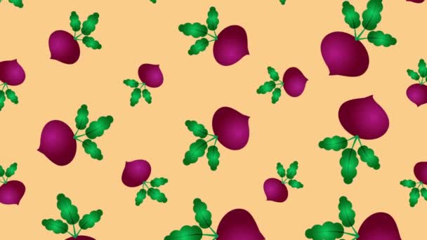 Background with falling beets — Stock Video