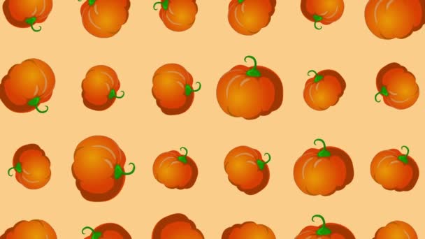 Fondo con calabazas que caen — Vídeo de stock