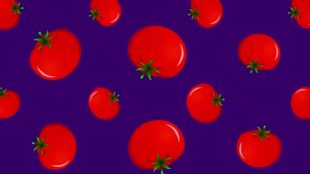 Background with falling tomatoes — Stock Video