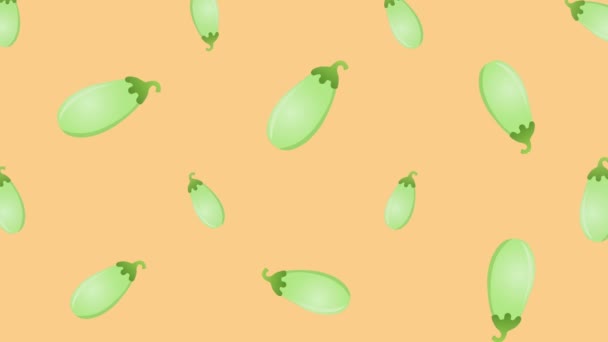 Nahtloses Muster mit Zucchini — Stockvideo