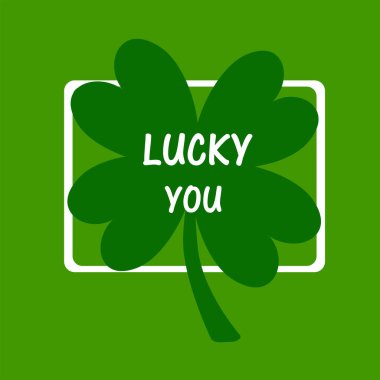 Ne kadar şanslısın. İrlanda St. Patrick Günü yeşil yonca