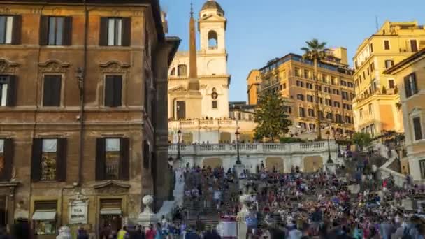 Roma Italia 2018 Piazza Spagna Roma Iper Lapse Video — Video Stock