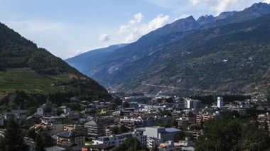 Visp İsviçre - Time Lapse Video Panoraması
