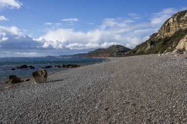 Branscombe Beach yakınındaki Seaton Devon Güney-Batı İngiltere'de
