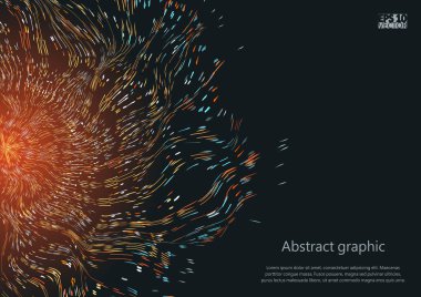 Yıldız arka plan ile ufuk ışık. Eps10 vektör çizim.