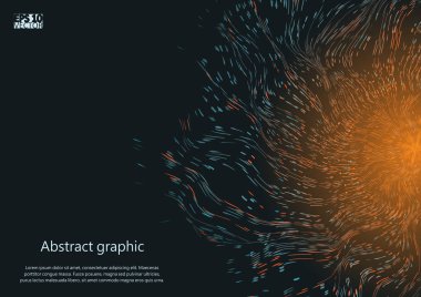 Yıldız arka plan ile ufuk ışık. Eps10 vektör çizim.
