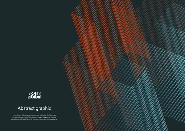 Grafische Illustration Mit Geometrischem Muster Eps10 Vektorabbildung — Stockvektor