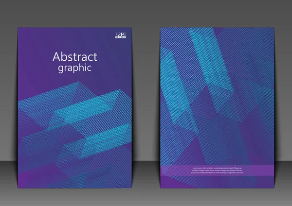 Modèle Flyer Avec Fond Abstrait Illustration Graphique Avec Motif Géométrique — Image vectorielle