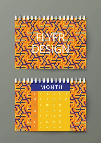 Modèle de brochure avec fond abstrait. Fond abstrait avec motif géométrique. Eps10 Illustration vectorielle — Image vectorielle