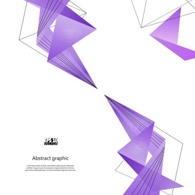 Mor modern çokgenler ile soyut arka plan. Eps10 vektör illüstrasyon