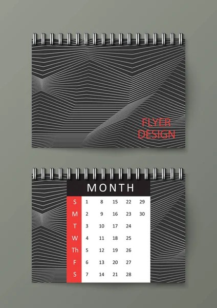 Illustration graphique avec motif géométrique. Modèle de calendrier. Eps10 Illustration vectorielle . — Image vectorielle